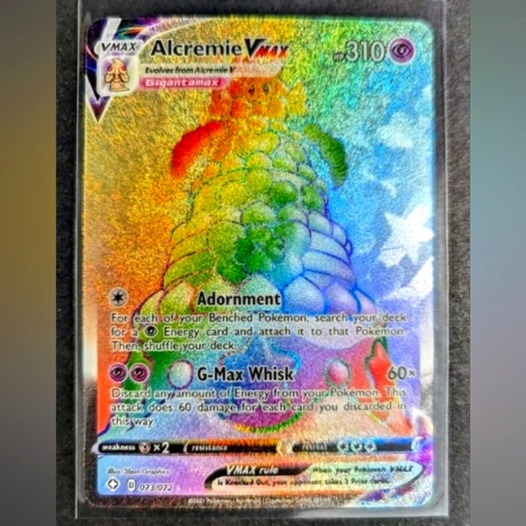Pokemon Other - Pokemon Rainbow Alcremie VMAX Secret Rare Mint Condition